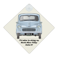 Morris Minor Pickup Series II 1954-56 Car Window Hanging Sign